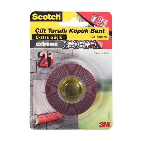 Scotch 4002 Ekstra Güçlü Montaj Bandı 19Mmx1.5M - 1