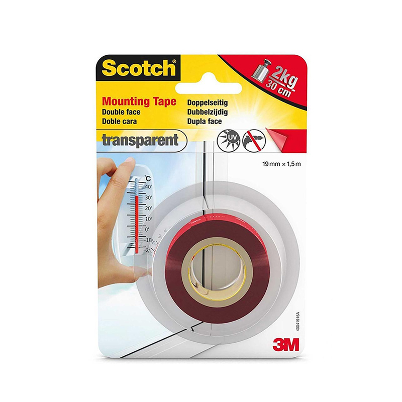 SCOTCH 4004 FİX ŞEFFAF MONTAJ BANDI 19mmx1.5m