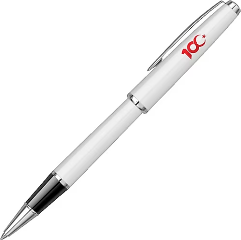 Scrikss 33 Roller Kalem Beyaz 100.Yıl Kristal Kutu - 1