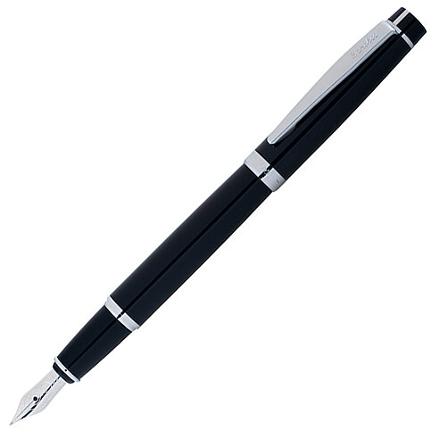 SCRİKSS 38 DOLMA KALEM SİYAH-KROM - 1