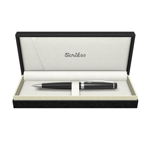 Scrikss 38 Tükenmez Kalem Siyah-Krom - 2