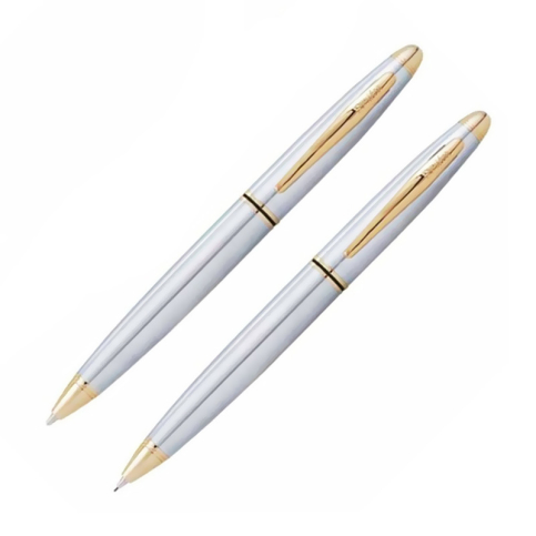 Scrikss 88 Tükenmez Kalem+Versatil Kalem Seti Gold-Krom - 1