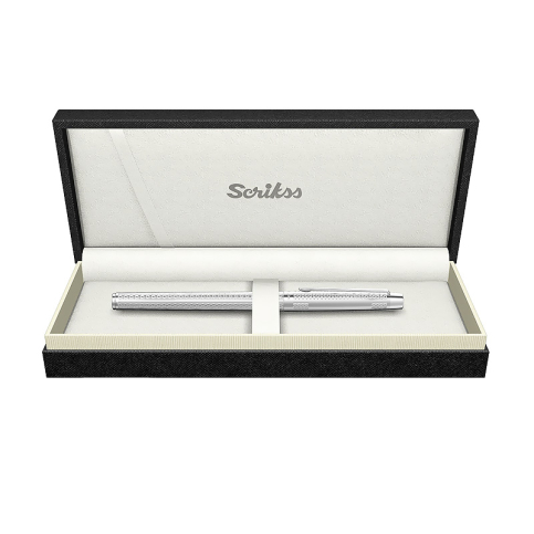 Scrikss 722W Balık Sırtı Roller Kalem Krom Lüx Kutu - 2