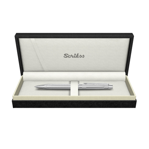 Scrikss 722W Balık Sırtı Tükenmez Kalem Krom - 2