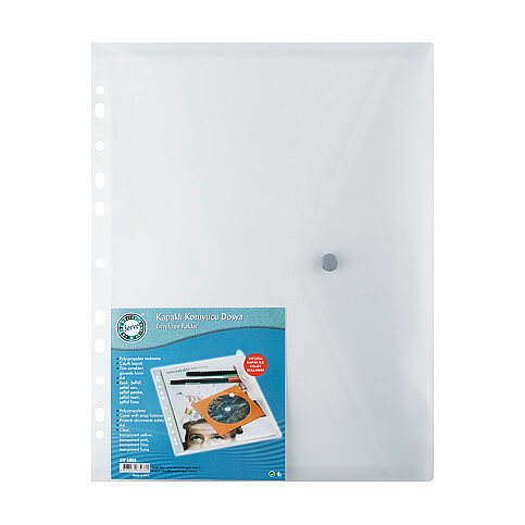 SERVE 6008 ÇITÇITLI KLASÖRE TAKILABİLİR EVRAK DOSYASI ŞEFFAF (SV-6008-SEF) - 1