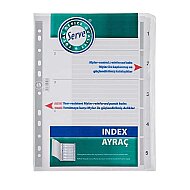 SERVE 6305 PLASTİK AYRAÇ A4 1-5 RAKAM (SV-6305) - SERVE