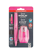 SERVE BOLD VERSATİL KALEM+SİLGİ+KALEMTRAŞ SETİ 07 FOSFORLU PEMBE (SV-BE) - 1