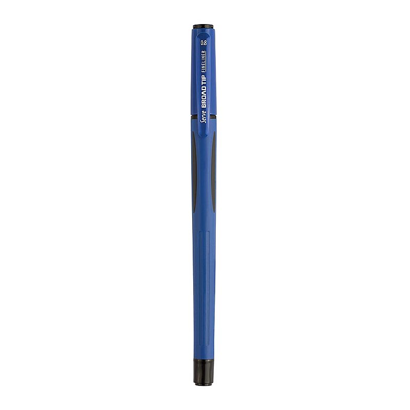 SERVE BROAD TİP FİNELİNER KEÇE UÇLU KALEM 0.8mm KOYU MAVİ (03)