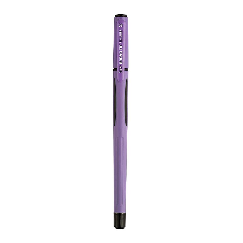 SERVE BROAD TİP FİNELİNER KEÇE UÇLU KALEM 0.8mm LAVANTA (06)