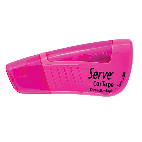 SERVE CORTAPE ŞERİT DÜZELTİCİ (SİLİCİ) 5mmx8m FOSFORLU PEMBE BLİSTER (BCTAPE1FP) - 1