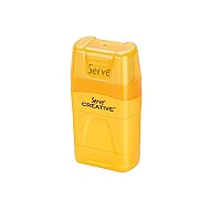 SERVE ER24DSP CREATİVE SİLGİLİ KALEMTRAŞ SARI (SV-ER1S) - SERVE