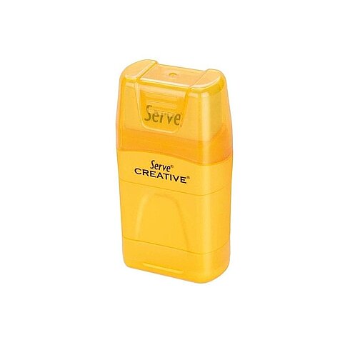 SERVE ER24DSP CREATİVE SİLGİLİ KALEMTRAŞ SARI (SV-ER1S) - 1