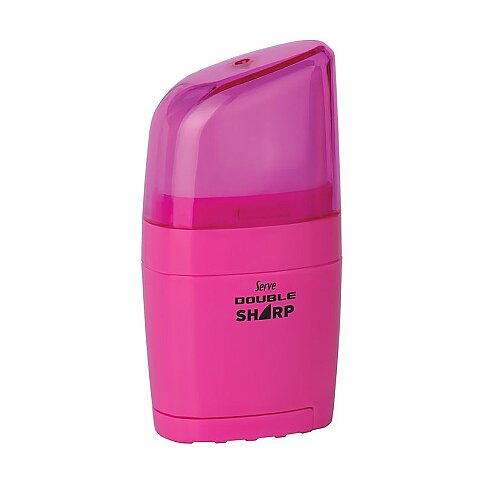 SERVE DOUBLE SHARP SİLGİLİ KALEMTRAŞ PEMBE (SV-D.SHARP1FP) - 1