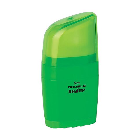 SERVE DOUBLE SHARP SİLGİLİ KALEMTRAŞ YEŞİL (SV-D.SHARP1FY) - 1