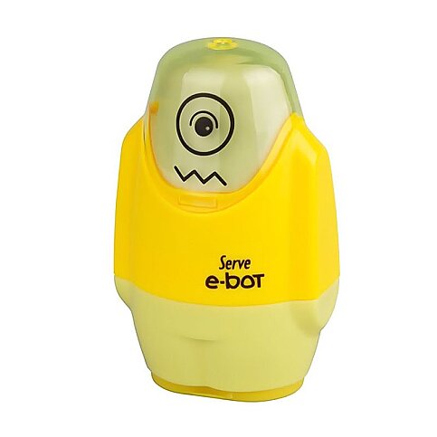 SERVE E-BOT SİLGİLİ KALEMTRAŞ SARI (SV-EBOT9KTFS-T) - 1