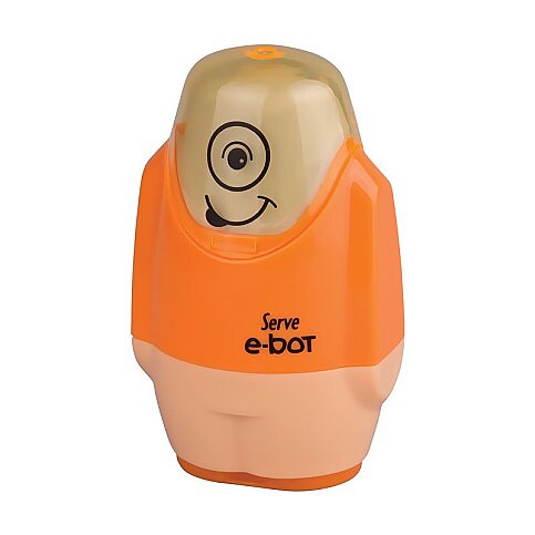 SERVE E-BOT SİLGİLİ KALEMTRAŞ TURUNCU (SV-EBOT9KTFT-T) - 1