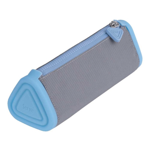 Serve Sl-Ply Prismo Üçgen Kalem Kutusu Pastel Açık Gri-Gök Mavisi - 1