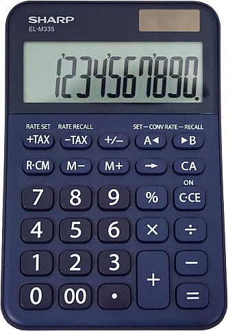 SHARP EL-M335B-BL HESAP MAKİNESİ 10 HANE MAVİ (HM.SH0004) - 1