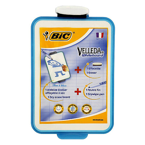BİC VELLEDA MİNİ BEYAZ TAHTA 1218+KALEM 1721+SİLGİ (841360) - 1