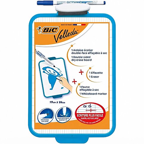BİC VELLEDA MİNİ BEYAZ TAHTA 1218+KALEM 1721+SİLGİ (841360) - 1