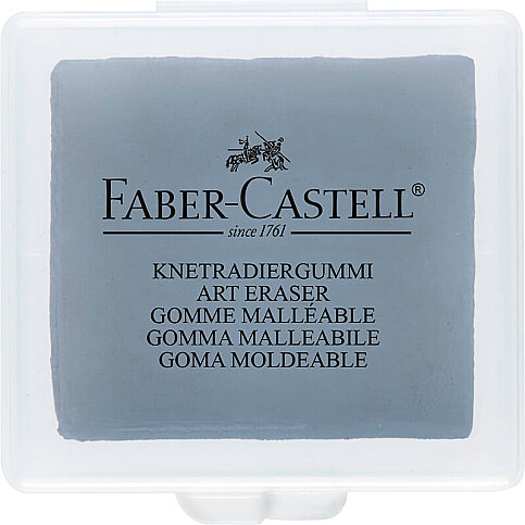 FABER-CASTELL 7220 GRİ HAMUR SİLGİ PLASTİK KUTU (5130127220) - 1