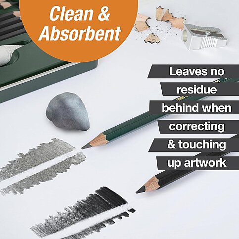 FABER-CASTELL 7220 GRİ HAMUR SİLGİ PLASTİK KUTU (5130127220) - 2