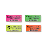 FABER-CASTELL CANDY PLASTİK KILIFLI RENKLİ SİLGİ (5131784000)(000018) - FABER-CASTELL