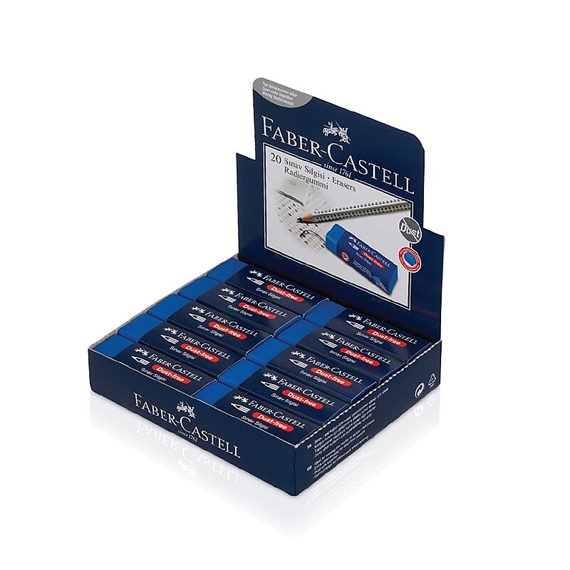 FABER-CASTELL DUST-FREE BÜYÜK BOY MAVİ SINAV SİLGİSİ (5130187212)