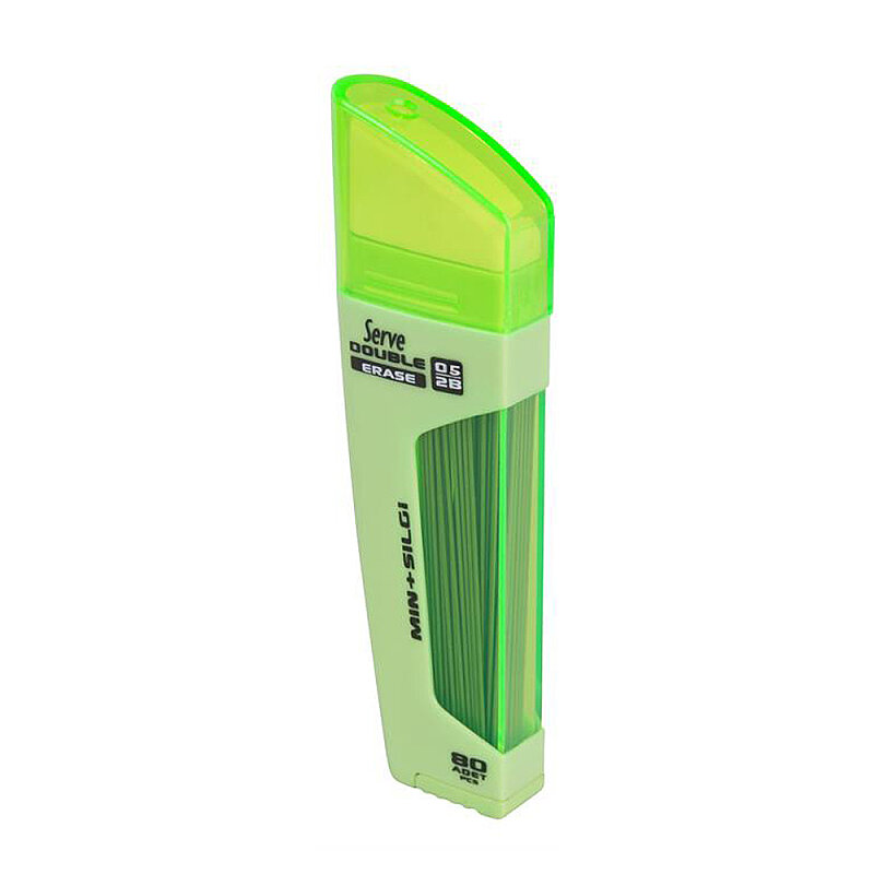 SERVE DSMEY05 DOUBLE KALEM UCU 0.5 2B+SİLGİ ELMA YEŞİLİ (SV-DSMEY05-T)