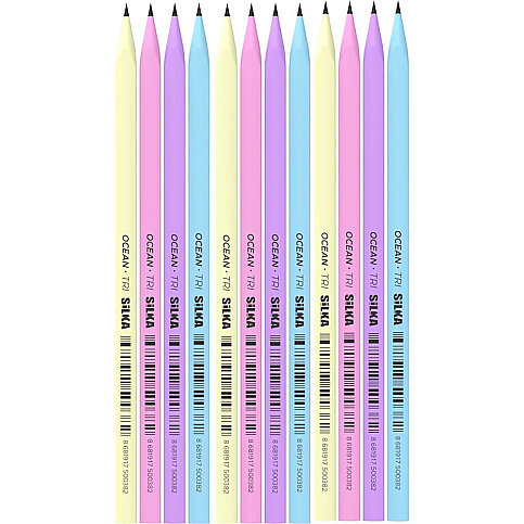 SİLKA KALY ART-38 PASTEL ÜÇGEN MERCANLI KURŞUN KALEM (KL1.TSP-72) - 2