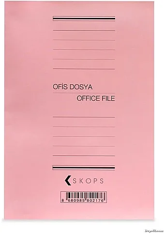 Zarfsan Skops 153-K-191 Tam Kapak Karton Dosya Pembe 1.Kalite - 1