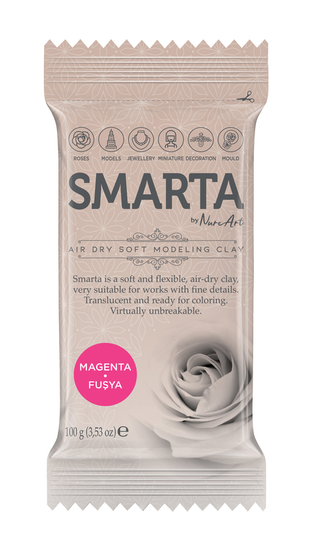 SMARTA HAVA İLE KURUYAN MODELLEME HAMURU 10 FUŞYA 100gr