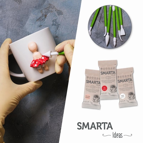 Smarta Hava İle Kuruyan Modelleme Hamuru 12 Mavi 100gr - 4