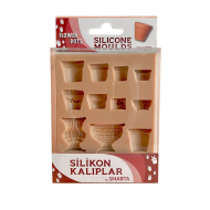 Smarta Sk1013002 Silikon Modelleme Hamuru Kalıbı Çiçek Saksıları - SMARTA