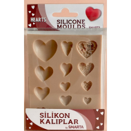 Smarta Sk1013003 Silikon Modelleme Hamuru Kalıbı Kalpler - SMARTA