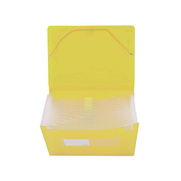 Smato W3703 Lastikli Evrak Dosyası 12 Seperatörlü Şeffaf Sarı - SMATO