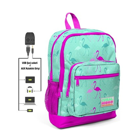 Sms 23275 Coral High Sırt Çantası (Usb+Aux Soketli) - 1