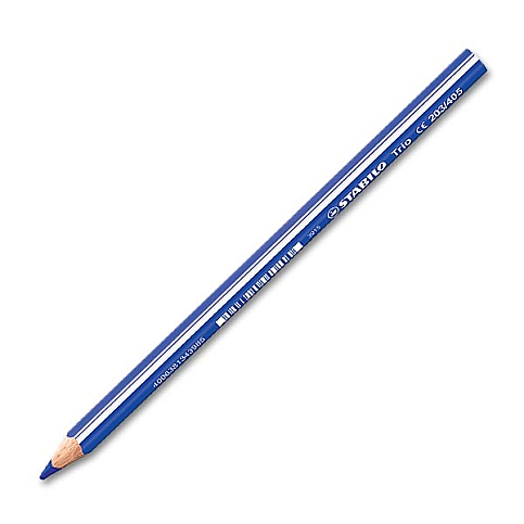 STABİLO 203-405 TRİO THİCK JUMBO KURU BOYA MAVİ - 3