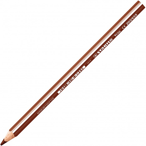 STABİLO 203-655 TRİO THİCK JUMBO KURU BOYA KAHVE - 3