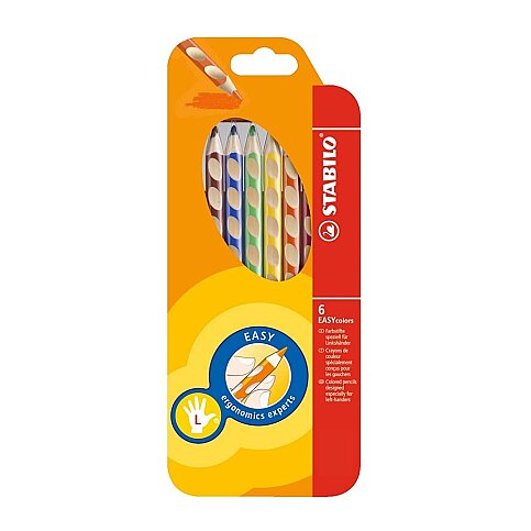 STABİLO 331-6 EASY COLORS SOL EL KURU BOYA KALEMİ 6 RENK (51006758) - 1