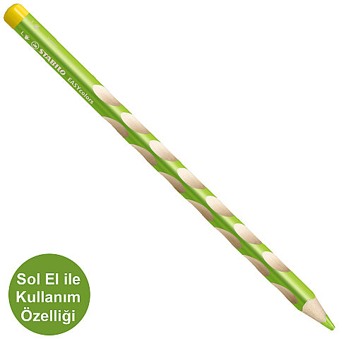 STABİLO 331-550-6 EASY COLORS SOL EL KURU BOYA KALEMİ AÇIK YEŞİL (51006664) - 1