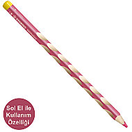 STABİLO 331-350-6 EASY COLORS SOL EL KURU BOYA KALEMİ PEMBE (51006659) - STABİLO