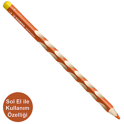 STABİLO 331-221-6 EASY COLORS SOL EL KURU BOYA KALEMİ TURUNCU (51006656) - 1
