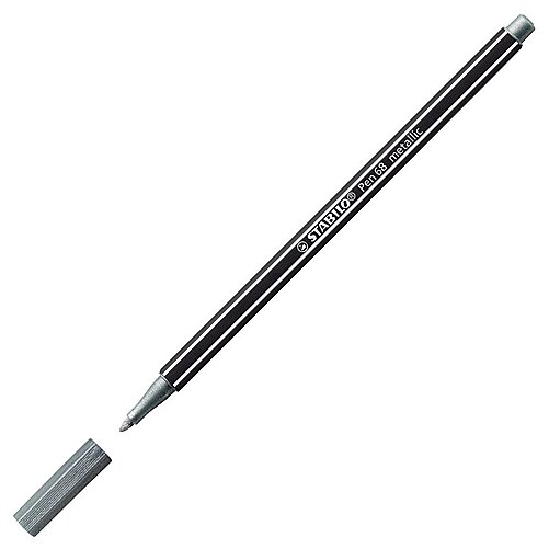 STABİLO 68-805 PEN KEÇE UÇLU KALEM METALİK GÜMÜŞ (51000056)
