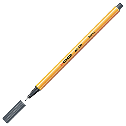 Stabilo 88-97 Point Fineliner Keçe Uçlu Kalem 0.4mm Açık Füme (51011049) - 2
