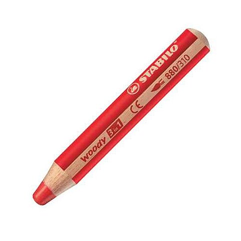 Stabilo 880-310 Woody 3İn1 Boya Kalemi Kırmızı (51004461) - 1