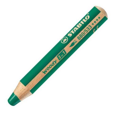 Stabilo 880-533 Woody 3İn1 Boya Kalemi Yeşil - 1