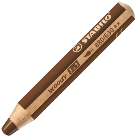 Stabilo 880-630 Woody 3İn1 Boya Kalemi Kahve - 1