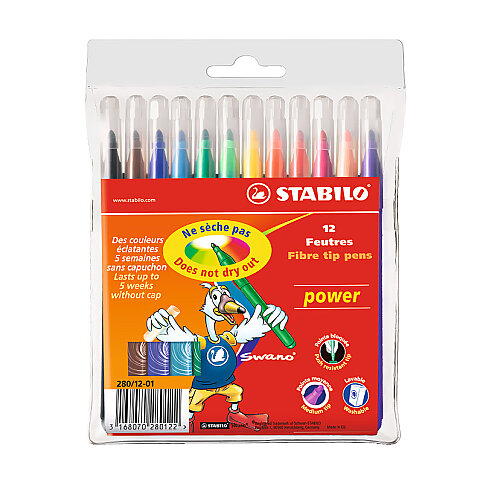 Stabilo 280-12-01 Power Keçeli Kalem 12 Renk (51004902) - 2