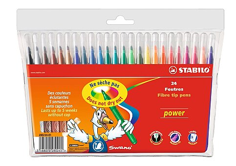 STABİLO 280-24-01 POWER KEÇELİ KALEM 24 RENK (51004903) - 1